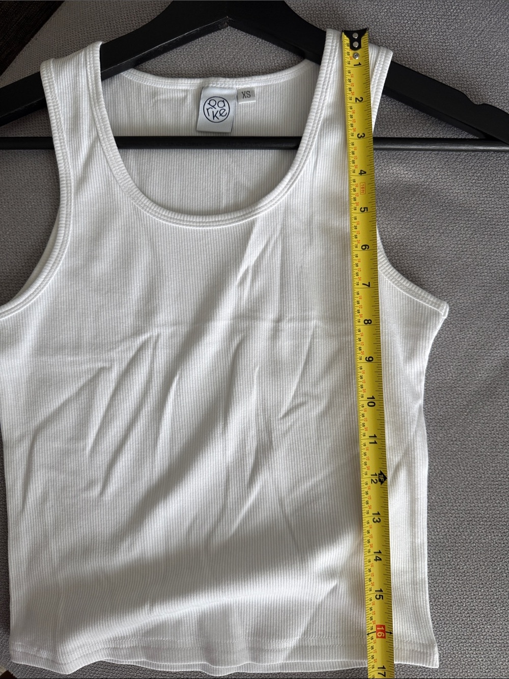 PARKE White Ribbed Tank Top XS NWOT - Picture 5 of 6